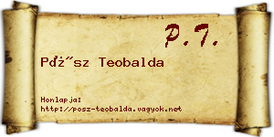 Pósz Teobalda névjegykártya